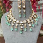 Tisha Polki Necklace With Earrings