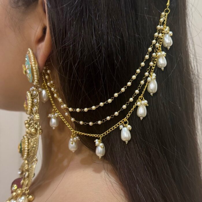 Moti Pearl Earchain