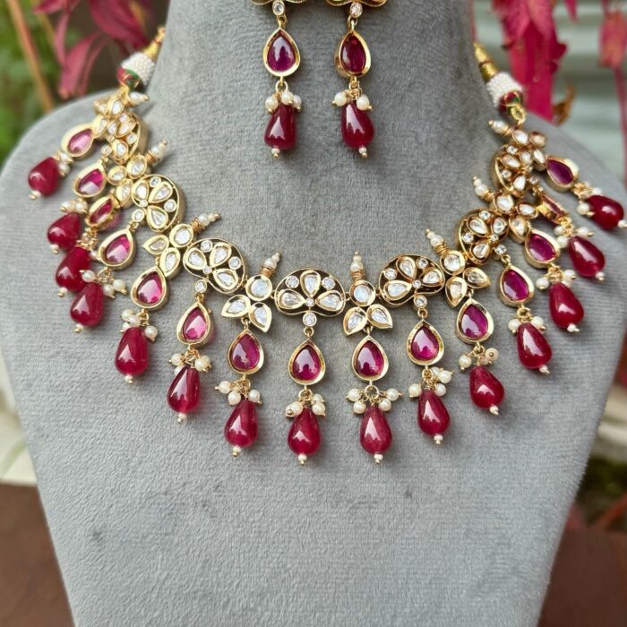 Apsara Polki Necklace With Earrings