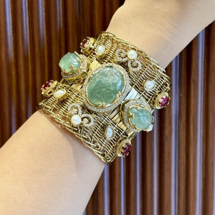 Chitrangada Handcuff/Bracelet-Mint Green