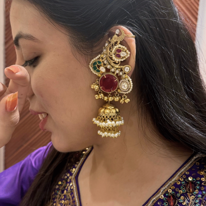 Peacock Kaanphool Jhumki