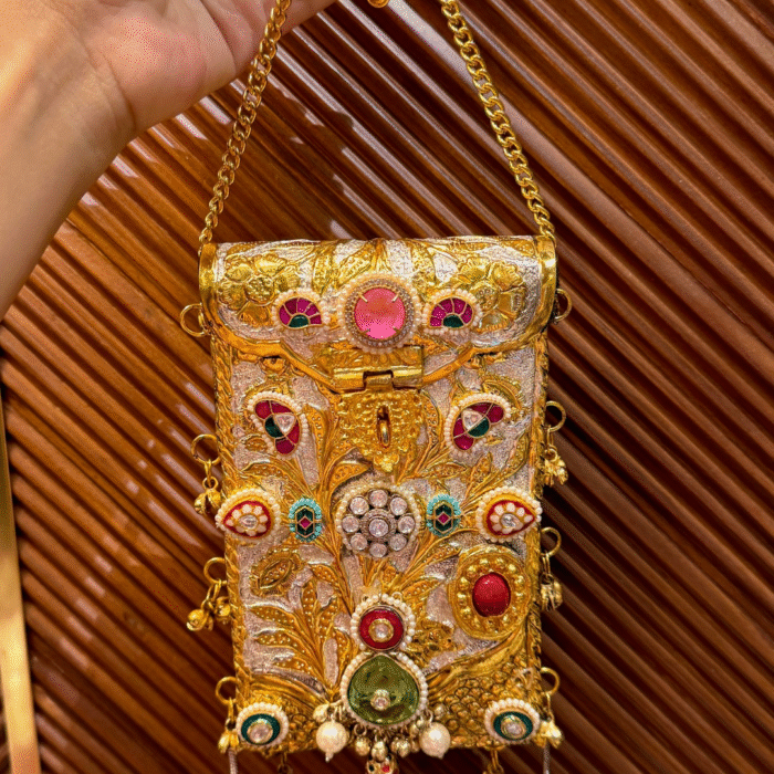 Sundari Hand Bag-Pink-Apple Green