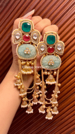 Dilbar Earrings - Green - Image 2
