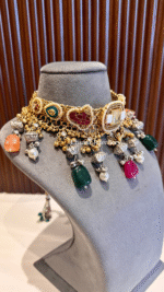 Ruhaniyat Necklace With Earrings-Yellow - Image 3