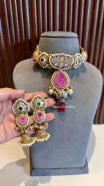 Rang E Ishq Necklace With Earrings - Image 3